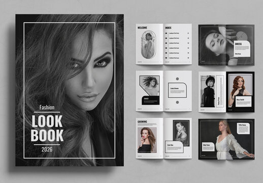 Fashion Lookbook Template Layout