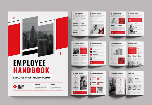 HR Employee Handbook Template Design