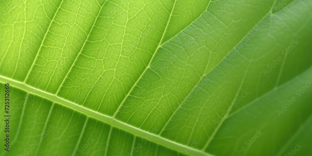 Poster the close-up of leaf texture in green abstract nature background with a soft focus. exuberant image.