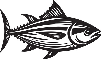 Fish Full Body Vector Silhouette