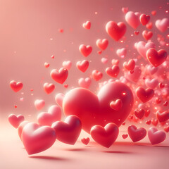 valentine background with hearts