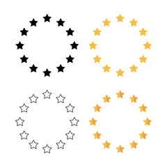 Stars circle multiple styles