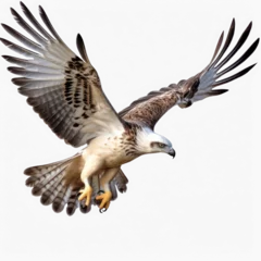 Foto op Plexiglas  a flying eagle  on transparency background PNG © Sim