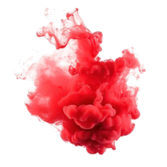 Papier Peint photo Fumée Abstract  red smoke explosion isolated  on transparent png.