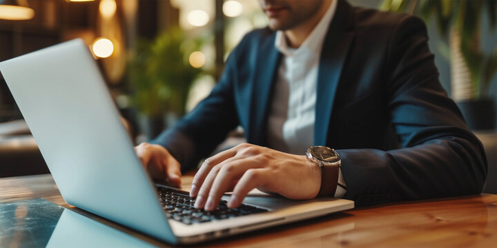 A business woman's hands efficiently operate a calculator and laptop, orchestrating financial calculations with precision and expertise.