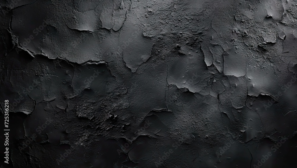 Poster modern and textured dark background featuring rough grunge surface with abstract pattern on black wa