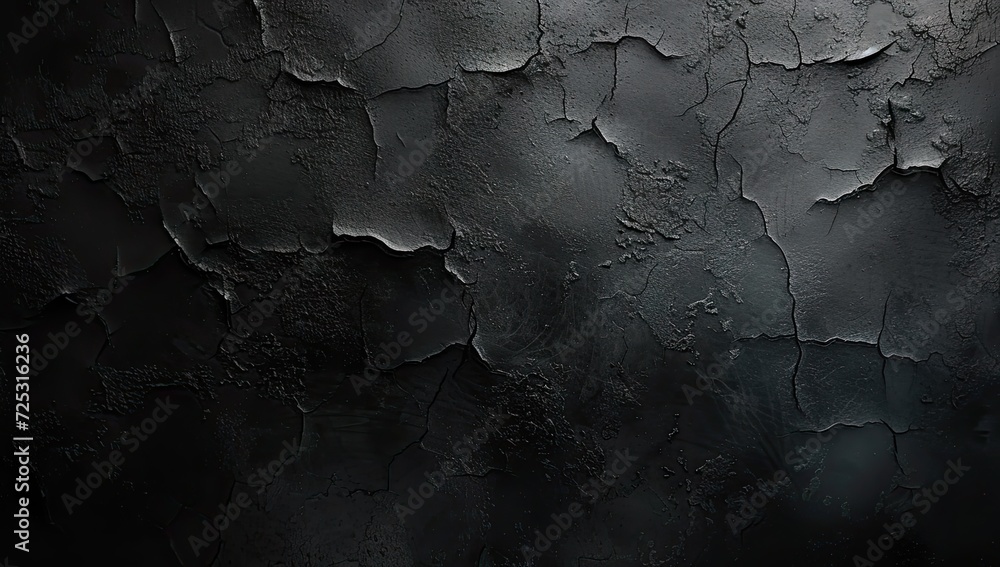 Poster modern and textured dark background featuring rough grunge surface with abstract pattern on black wa
