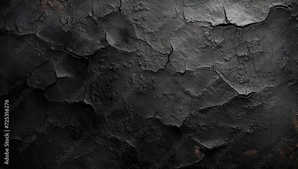 Poster modern and textured dark background featuring rough grunge surface with abstract pattern on black wa