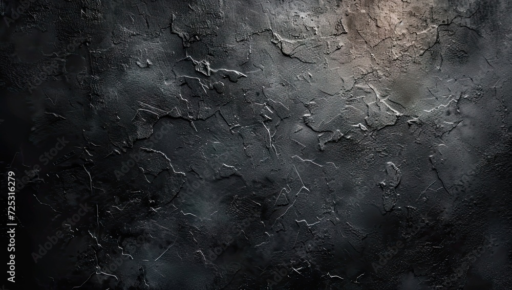 Poster modern and textured dark background featuring rough grunge surface with abstract pattern on black wa