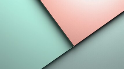 The abstract background of metal texture with empty space in blush pink, powder blue, and mint green colors in pastel style. 3D illustration of exuberant. generative AI