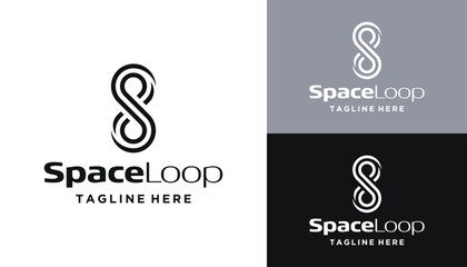 Modern Initial Letter S with Infinity Circle For Business Marketing Logo Design