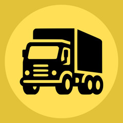 Truck Vector logo icon, delivery van logo icon, pickup van logo icon vector illustration