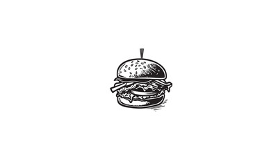 Fototapeta premium Burger Fast Food vector logo design