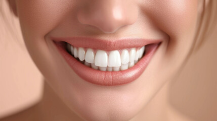 White teeth, smiling, close up