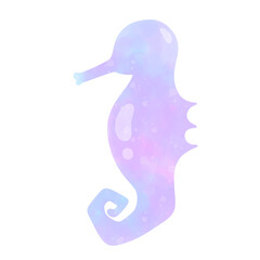 sea ​​horse Animals Ocean Underwater Cute pastel Watercolor Clipart