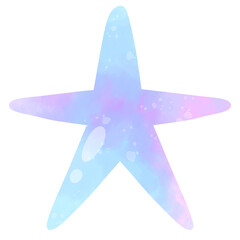 starfish sea Animals Ocean Underwater Cute pastel Watercolor Clipart