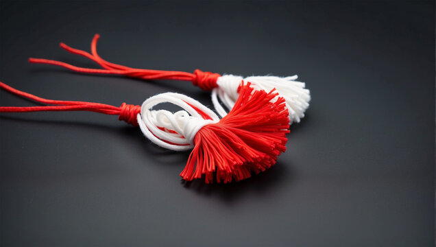 red and white ribbon thread martisor illustration 7