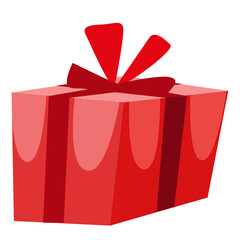 red gift box vector illustration