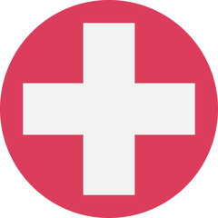 Obraz premium Red cross Icon