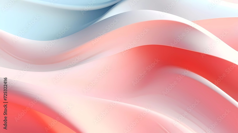 Poster 3d abstract background with wavy light colors. generative ai