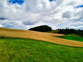Cloudy day in Kashubia Poland.