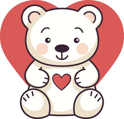 Heartfelt Teddy Illustration