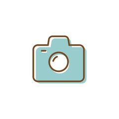 Camera photography icon logo template illustration design