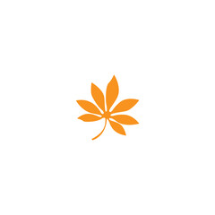 leaves with orange color vector background