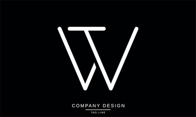 TW, WT, Abstract Letters Logo Monogram