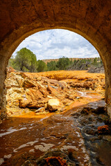 View from Under an Arch: The Acidic Streams of Rio Tinto