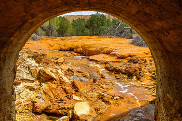 View from Under an Arch: The Acidic Streams of Rio Tinto