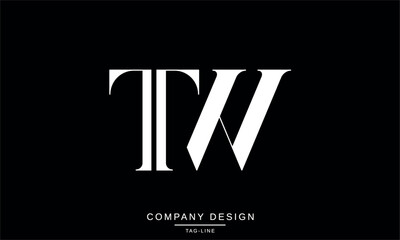 TW, WT, Abstract Letters Logo Monogram