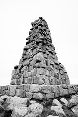 Bismarck monument on the Feldberg in the Black Forest. Landmark on the highest point of the...