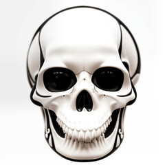 Scull. Abstract illustration. AI generated.