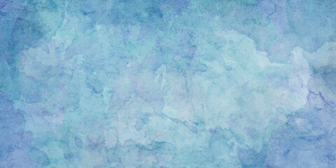にじみが綺麗な青色の水彩画風の背景イラスト