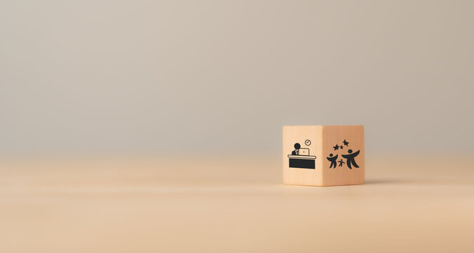 Work life balance concept. The equilibrium between one's professional and personal life, allowing individuals to effectively manage their time and energy. Time management, good work life balance.