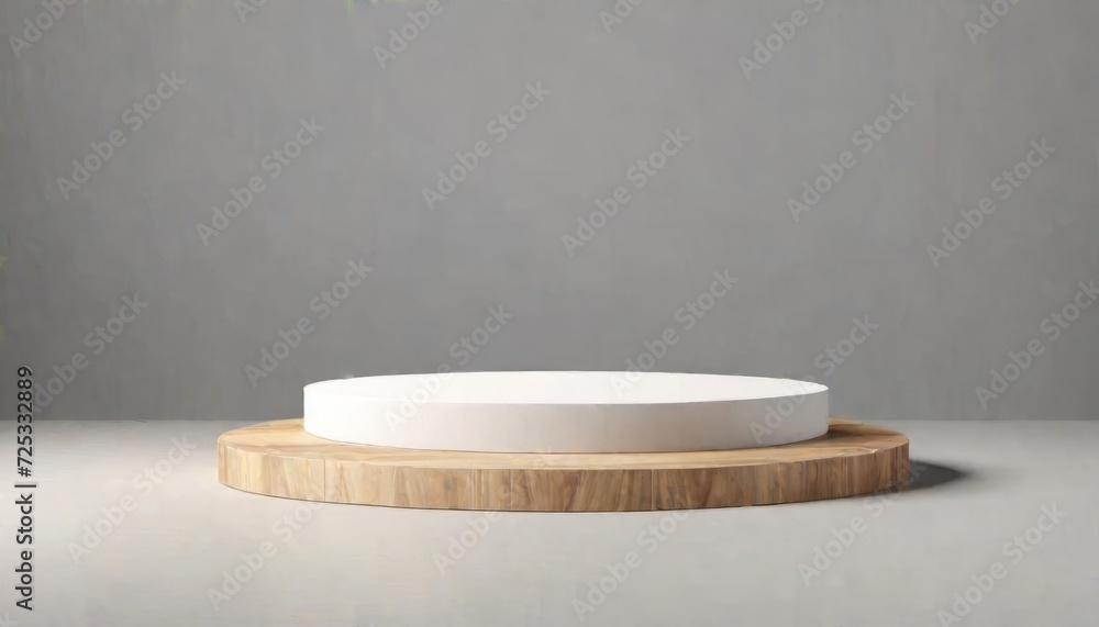 Poster empty white display on the table