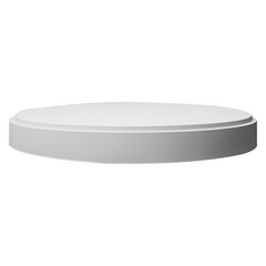 One step Podium display , cylinder pedestal. Realistic modern rendering 3d shape for products display presentation. Abstract, Pastel minimal wall scene, Studio room.