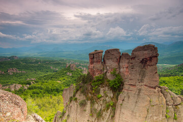 Fototapeta na wymiar Natural phenomenon Belogradchik Rocks, Bulgaria. Beautiful natural landscape