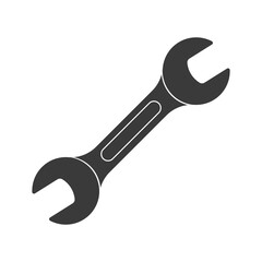 Wrench glyph icon isolated on white background.Vector illustration.