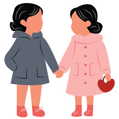 friend vector illustration in valentine's day