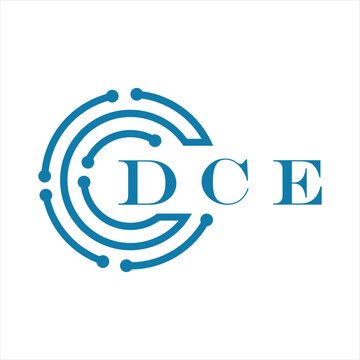 DCE letter design. DCE letter technology logo design on white background. DCE Monogram logo design for entrepreneur and business