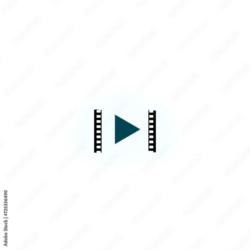 Poster cloud player icon isolated on transparent background