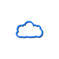 Cloud shape icon isolated on transparent background