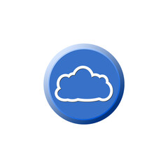 Cloud shape icon isolated on transparent background