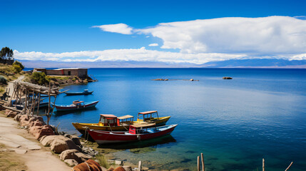 Fototapeta na wymiar Bolivia Titicaca lake
