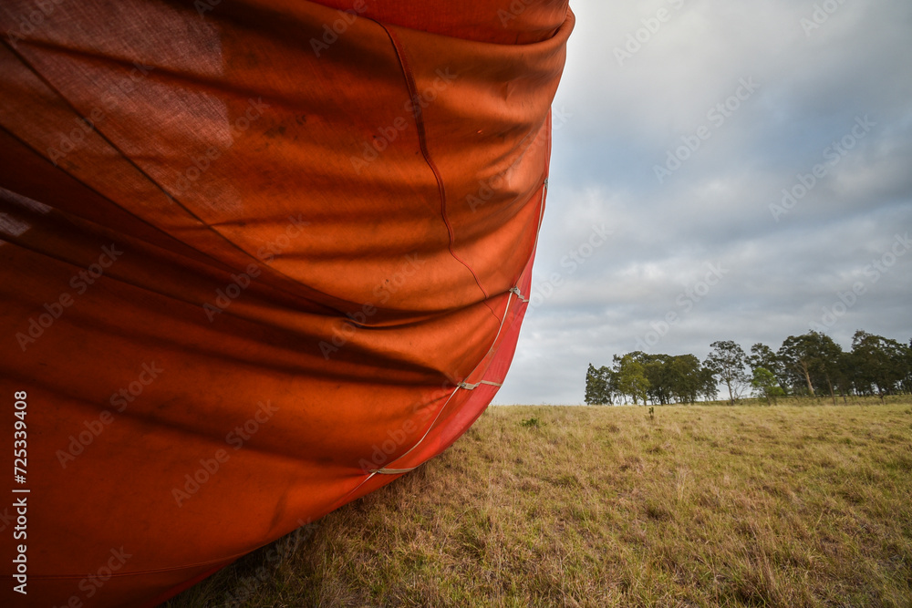 Sticker Flying above the Hunter Valley in a hot air balloon