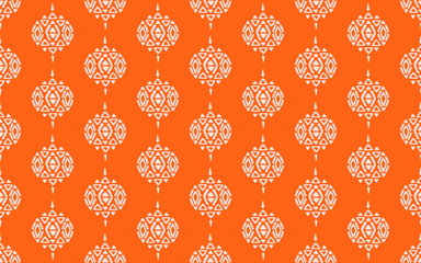Ethnic abstract background, ikat art. Seamless pattern in tribal, folk embroidery, oriental style. Aztec geometric art ornament print. Design for carpet, wallpaper, textile. vector illustration.