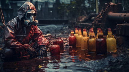 Chemicals spill