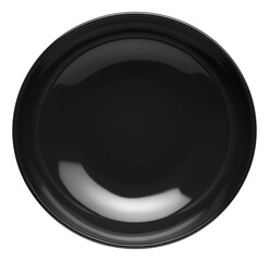 Fototapeta na wymiar Empty black plate isolated.